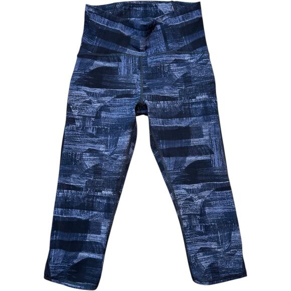 Lululemon Train Times Crop 17" Transition Multi Midnight Navy / Black Worn Once! - Picture 5 of 13